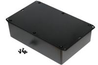 1591xxfflbk Hammond 1591 Series Black ABS Enclosure, IP54, Flanged, Black Lid, 221 x 150 x 58mm