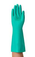 37695070 Ansell AlphaTec Solvex Green Nitrile Work Gloves, Size 7, Nitrile Coating