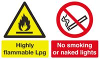 763-1715 RS PRO Fire Safety Hazard Warning Sign (English)