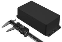 1591xxgsflbk Hammond 1591 Series Black ABS Enclosure, IP54, Flanged, Black Lid, 122.5 x 95.9 x 35.3mm