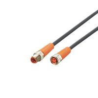 evc673 ifm electronic Male 4 way M8 to Female 4 way M8 Communication Cable, 3 m