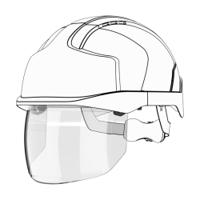 amv200-000-000 JSP Smoke PC Face Shield with Face Guard , Resistant To Impact