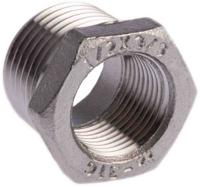 499-3445 RS PRO Stainless Steel Pipe Fitting Hexagon Bush, Male R 1/2in x Female G 3/8in