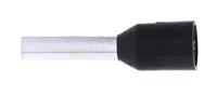 513-2613 RS PRO Insulated Crimp Bootlace Ferrule, 8mm Pin Length, 1.7mm Pin Diameter, 1.5mm² Wire Size, Black