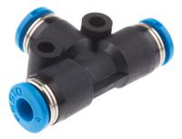 qst-4 Festo QST Series Tee Tube-to-Tube Adaptor Push In 4 mm, Push In 4 mm to Push In 4 mm, Tube-to-Tube Connection Style,