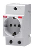 2csm112000r0701-m1173-l ABB Grey 1 Gang Plug Socket, 16A, Type L - Italian, Indoor Use