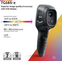 flir-tg165-x FLIR TG165-X USB 2.0 Thermal Imaging Camera, –25 → +300 °C, 80 x 60pixel Detector Resolution