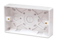 254-4240 RS PRO White Back Box, BS, Wall Mount, 1 Gangs, 147mm
