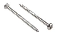 144-3523 RS PRO Pozidriv Round Stainless Steel Wood Screw, A2 304, 5mm Thread, 75mm Length