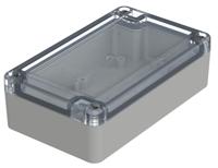 07413084-xm-130804-g-7035 Bopla Euromas X Series Light Grey Polycarbonate Enclosure, IP66, IP68, IK07, Clear Lid, 125 x 75 x 37.2mm