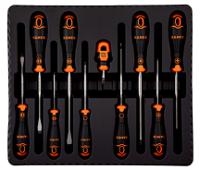 b219010 Bahco B219.010 Phillips; Pozidriv; Slotted; Square Screwdriver Set, 10-Piece