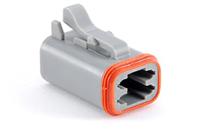 at06-4s-rd01 Amphenol Industrial, AT Automotive Connector Plug Grey Cable Mount 4 Way, Crimp Termination AT06-4S-RD01