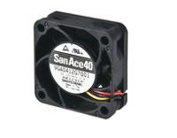 9ga0412g7001 Sanyo Denki 9GA Series Axial Fan, 12 V dc, DC Operation, 21.6m³/h, 2.04W, 170mA Max, 40 x 40 x 15mm