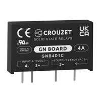 gnb4d1c Crouzet GND Board Series Solid State Relay, 4 A rms Load, PCB Mount, 600 V rms Load