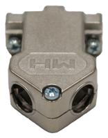 mhdu45zk9-k MH Connectors MHDU45 Series Zinc Angled D Sub Backshell, 9 Way, Strain Relief