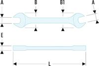 4410x11sls Facom 44 Series Double Ended Open Spanner, 10mm, Metric, Double Ended, 152 mm Overall