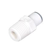 6505-08-13wp2 Legris LF6300 LIQUIfit Series Straight Threaded Adaptor, R 1/4 Male to Push In 8 mm, Threaded-to-Tube Connection Style