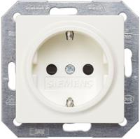 5ub1518 Siemens DELTA White Plug Socket, Type F - German Schuko, Indoor Use