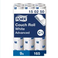 150250 Tork Couch Roll Rolled White Paper Towel, 56.1 m x 480mm, 2-Ply, 165 Sheets