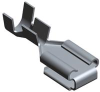 60279-2 TE Connectivity FASTON 0.25 Uninsulated Female Spade Connector, Piggyback Terminal, 6.35 x 0.851mm Tab Size, 0.8mm² to