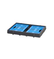 259-5116 RS PRO Black, Blue Plastic Folding Crate, 260mm x 400mm x 560mm