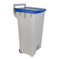 101710b Robert Scott 90L Polaris Pedal Bin 90L Blue Pedal Polypropylene Waste Bin
