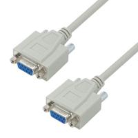 csnull9ff-10 L-Com Female 9 Pin D-sub to Female 9 Pin D-sub Cable assembly, 10ft PVC