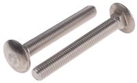 122-4440 Plain Stainless Steel Coach Bolt, M10 x 80mm