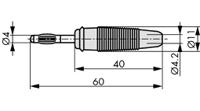 las-30-black Hirschmann Test & Measurement Black Plug Banana Plug, 4 mm Connector, Solder Termination, 32A, 60V dc, Nickel Plating