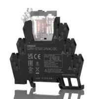 g2rv-st501-24vacdc Omron G2RV-ST Series Electromechanical Interface Relay, DIN Rail Mount, 24V ac/dc Coil, SPDT, 1-Pole, 6A Load