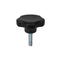 284-5463 RS PRO Black Thermoplastic Multiple Lobes Clamping Knob, M16 x 50, Threaded Mount