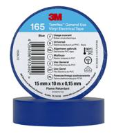 3m-165-blue-15mm-x-10m 3M Temflex Blue Vinyl Electrical Tape, 15mm x 10m