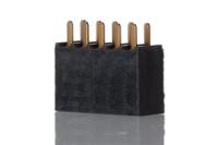 ssw-105-01-g-d Samtec SSW Series Straight Through Hole Mount PCB Socket, 5-Contact, 2-Row, 2.54mm Pitch, Solder Termination