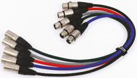 101-064-001 Van Damme Male 3 Pin XLR to Female 3 Pin XLR  Cable, 1m