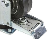 16628-fr LAG Braked Swivel Castor Wheel, 150kg Capacity, 100mm Wheel