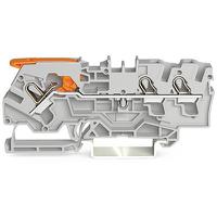 2104-1301 WAGO  TOPJOB S Series Grey, 4mm², 1-Level, Push In Termination, ATEX, CSA, IECEx