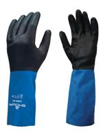 bstchms Showa Chem Master Black Cotton Flock Cotton Work Gloves, Size 8