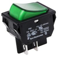 1634201-5 TE Connectivity Illuminated DPST, On-Off Rocker Switch Panel Mount