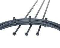111-14860-t150rh-pa66w-bk HellermannTyton Cable Tie, Inside Serrated, 365mm x 7.6 mm, Black Polyamide 6.6 (PA66), Pk-100