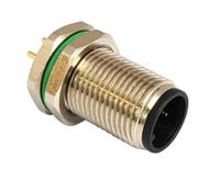 pxmbni12rpm05apcm12 Bulgin Circular Connector, 5 Contacts, Rear, M12 Connector, Socket, Male, IP67, Buccaneer M12 Series