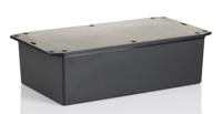 1591xxeflbk Hammond 1591 Series Black Flame Retardant ABS Enclosure, IP54, Flanged, Black Lid, 193 x 113 x 58mm
