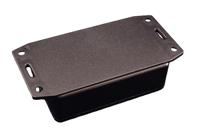 1591csflbk Hammond 1591 Series Black ABS Enclosure, IP54, Flanged, Black Lid, 120 x 65 x 36mm
