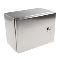 842-8412 RS PRO 304 Stainless Steel Wall Box, IP66, 240 mm x 180 mm x 150mm