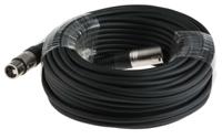 742-4523 RS PRO Female 3 Pin XLR to Male 3 Pin XLR  Cable, Black, 20m