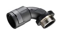 7tca297120r0347-nebv0404 Kopex 90° Elbow, Conduit Fitting, 17mm Nominal Size, 20mm, Nylon 12, Black IP68 rating