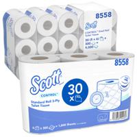 8558 Kimberly Clark 30 rolls of 300 Sheets Toilet Roll, 3 ply