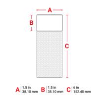 m7-34-427 Brady B-427 White, Transparent Label, 38.10mm Width, 38.10mm Height, 50 Qty