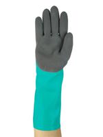 58735100 Ansell AlphaTec Green Acrylic Nitrile Work Gloves, Size 10, Nitrile Coating