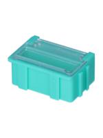 8150013 Licefa 1 Cell Green, Transparent Compartment Box, 21mm x 42.4mm x 29.4mm