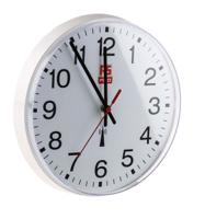 235-6333 RS PRO White Radio Controlled Analog Wall Clock, 255mm Diameter